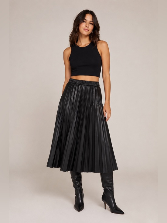 House of Harlow 1960 Dresses & Skirts - House of Harlow 1960 pleated vegan faux leather midi skirt/Size XS